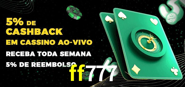 Promoções do cassino ao Vivo ff777